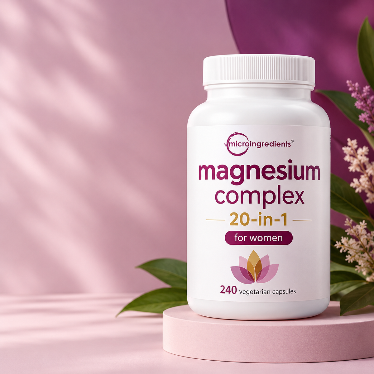 Magnesio Complex 20 en 1 para Mujer - 240 Cápsulas Vegetales